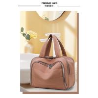 Doble bolsa de cosméticos esponjosa de gran capacidad de apertura ancha para mujer 2025 nueva bolsa de lavado y almacenamiento portátil de alto valor - details 2