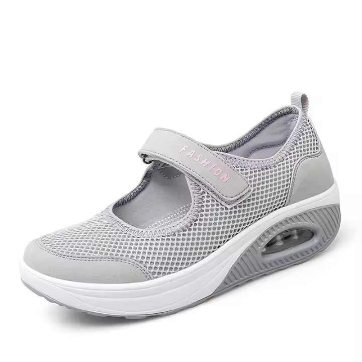Zapatillas de entrenamiento sin cordones para mujer, zapatos ligeros para correr, gimnasio, transpirables, informales, para caminar - 1