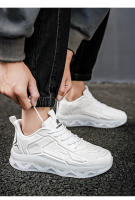 Zapatos para correr transpirables de plástico con goteo de malla baja a la moda para actividades al aire libre para parejas deportivas informales de primavera para hombre - details 10
