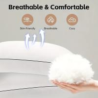 Almohada de soporte para el cuello estilo hotel de lujo, paquete de 4, suave y afelpada, adecuada para viajes, hogar y uso diario. - details 3