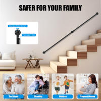 Pasamanos de 12 pies para montaje en pared, pasamanos de escalera de hierro galvanizado para paredes de madera, vinilo, ladrillo, estuco o hormigón - details 3