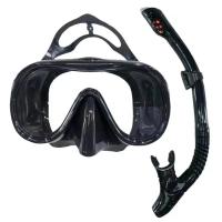 Máscara de buceo kit de buceo vidrio templado panorama equipo profesional de buceo entrenamiento de natación adultos adolescentes - details 3