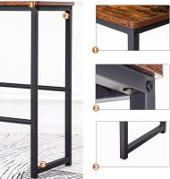 Taburete de Bar, Juego de Dos Taburetes de Bar, Taburetes de Cocina con Reposapiés de Diferente Altura, Estructura Metálica, Cantos Suaves, para Cocina, Comedor, Sala de Estar - details 5