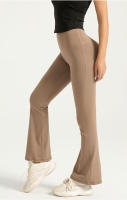 Pantalones de yoga acampanados de cintura alta con levantamiento de glúteos, leggings deportivos transpirables sin costuras para fiesta desnuda - details 9