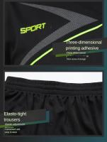 Conjunto deportivo ultrafino y transpirable, pantalones cortos de manga corta, cómodos y holgados, secado rápido, novedad - details 5