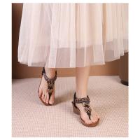 Sandalias Gladiador Mujer con Plataforma |   Zapatos Étnicos Abiertos de Verano 2024, Diseño Elegante para Vacaciones en Playa y Viajes Turísticos - details 18