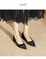 Nuevo estilo elegante de celebridad, cadena dorada, zapatos individuales de tacón bajo, zapatos individuales casuales - details 8