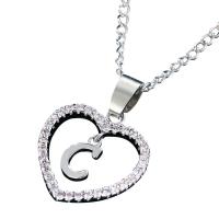 Collar con Colgante de Corazón de Circonita Cúbica 26 Letras del Alfabeto Joyería Personalizada - details 6