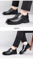 Primera capa de cuero de vaca zapatos de cuero de negocios de la moda masculina de primavera y la comodidad de la cabeza grande de cuero de gama alta boda novio zapatos - details 14