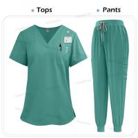 Ropa médica para mujer, conjuntos de Jogger, pantalones de enfermería, bata quirúrgica, uniformes médicos de alta calidad, uniforme de belleza al por - details 14