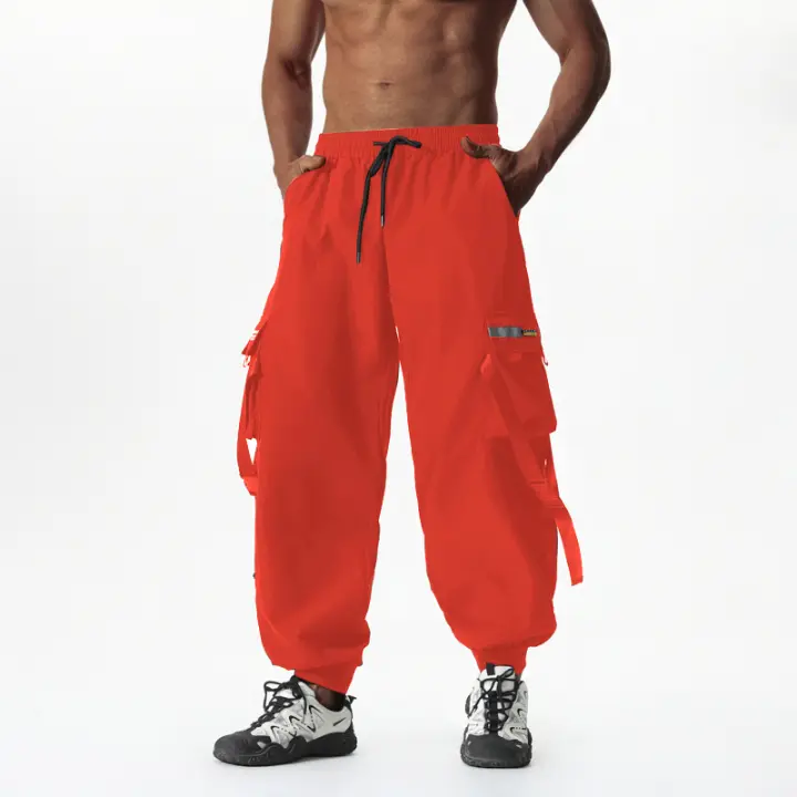 Pantalones de trabajo de marca de moda de verano para hombre, pantalones largos holgados e informales ajustados, pantalones largos de moda - 1