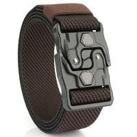 Nuevo estilo Cinturón informal de punto para hombre Diseño innovador de desmontaje rápido, cinturón táctico con hebilla de aleación, estilo informal para exteriores, desplazamientos, informal - details 15
