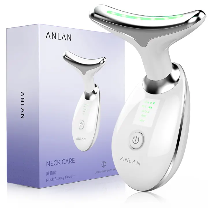 ANLAN Masajeador de Cuello y Rostro para Reducir Doble Mentón Anti Arrugas de Cuello Terapia de Fotones LED Para Todo Tipo de Piel - 1
