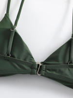 Bikini de cintura alta para mujer, traje de baño liso con tirantes, Tanga Sexy, ropa de playa, verano, 2024 - details 12