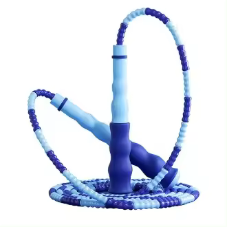 Cuerda de nudo de bambú para saltar, cuerda ajustable de cuentas suaves para estudiantes de escuela de Fitness con mango de Pvc - 1
