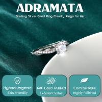 Anillo de Plata de Ley 925 para Mujer - Anillos de Compromiso Ajustables Anillo Cuerda Retorcida Eterno Anillo de Promesa anillos de Boda Aniversario Anillos Plata/Oro con Caja de Joyería - details 4