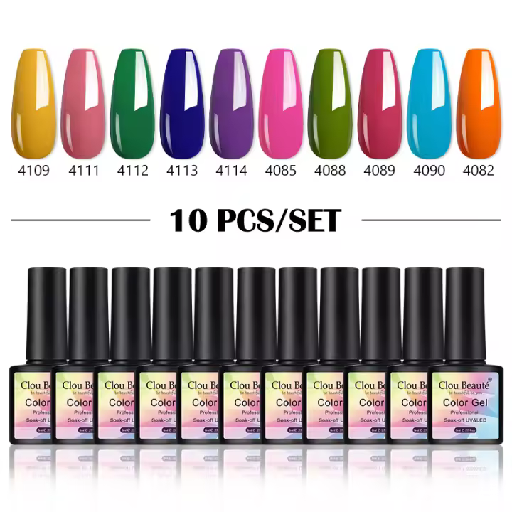 Clou Beaute-esmalte en Gel para uñas, barniz semipermanente para manicura, Gel UV LED para extensión, 10 piezas/20 piezas - 1
