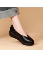 Zapatos de mujer, primavera 2025, nuevos zapatos de tacón de cuña puntiagudos de boca baja, zapatos de plataforma planos de mujer con suela gruesa, dorados y plateados. - details 4