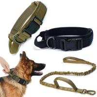 perro, militar ustable duradero mascotas, conjunto correa táctica, Collar nailon, accesorios de entrenamiento para perros pastor - details 2