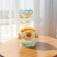 Llavero de capibara de peluche suave de dibujos animados, estilo isla, colgante para bolso, muñecos de capibara, adornos colgantes, lindo llavero para coche, regalos - details 6