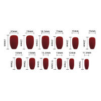 Uñas postizas de lentejuelas de colores, rojo vibrante para amantes del arte de las uñas y belleza - details 3