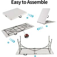 Mesa de picnic al aire libre plegable portátil para fiesta, camping, mango - details 4
