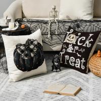 4 fundas de almohada para Halloween, decoración con diseño de calabaza y lunares, 45x45 cm - details 8