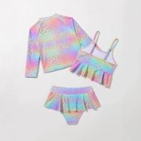 Conjunto de Bikini de Cintura Alta para Niñas Paquete de 3 con Protección UV - details 6