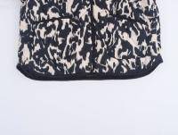 TRAFZA-abrigo de algodón con estampado de leopardo para mujer, abrigo holgado informal de manga larga con bolsillos y una hilera de botones, para invierno, 2024 - details 24