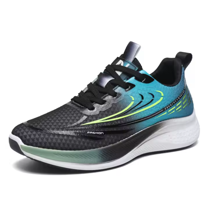 Zapatos de los hombres 2025 primavera nueva malla transpirable de suela suave que absorbe los golpes zapatos para correr ligeros y versátiles zapatos deportivos casuales para estudiantes - 1