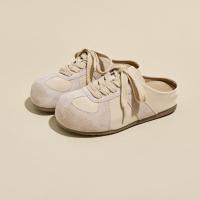 Suela gruesa 3 cm altura interior aumento bolsa cabeza media zapatillas mujer verano desgaste 2025 nuevas sandalias feas y lindas de un pedal zapatos Boken - details 7