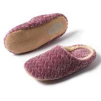 Espina de pescado gamuza interior masculino y femenino parejas hogar zapatillas de algodón térmico. - details 4