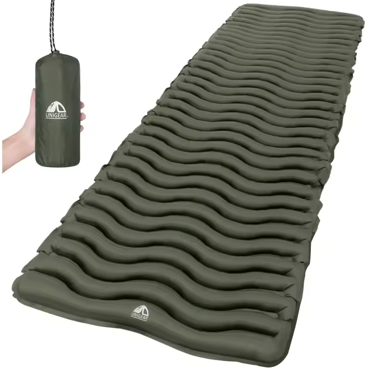 Colchón Inflable Portátil Ultra Ligero y Resistente para Acampar, Viajes y Playa - 1