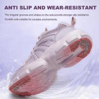 Zapatos de trabajo con punta de acero para mujer, calzado de seguridad de malla transpirable, botas de trabajo industriales, 35 - details 3