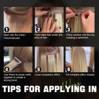 Cinta de extensión de cabello humano 100% Natural, cabello humano Original, cinta Invisible en extensión de cabello humano sin procesar - details 10