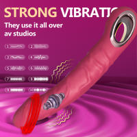 Consolador vibrador punto G con estimulador femenino pene grande tapón Anal adulto realista hombre pene Real juguetes sexuales para mujeres 10 modos - details 0