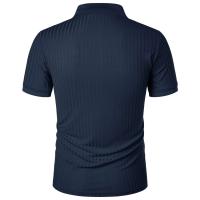 Ropa deportiva para correr para hombre, poste de pie de manga corta de alta elasticidad de verano, suéter básico de punto fino - details 57