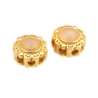 5 uds. De cuentas redondas de latón de Color dorado mate, estilo Vintage, pulseras de cuentas nepalesas, cuentas espaciadoras, suministros para fabricación de joyas, accesorios Diy - details 50