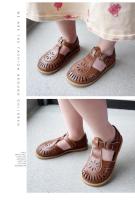 Sandalias de niña Primavera-Verano 2024 Estilo británico Zapatos de playa de cuero - details 6