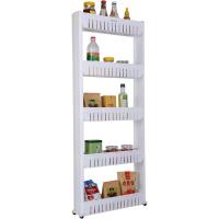 home-man funda para estantería organizador con 3 grandes cestas de almacenamiento, Brecha de almacenamiento delgado deslice hacia fuera Pantry Rack de almacenamiento para espacios estrechos, 3 pisos - details 7