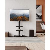 Soporte TV de Pie con Ruedas Blanco para Pantallas de 32 a 70 Pulgadas,Giro de 60 ° ,MAX VESA 600*400mm,Ajuste de Altura,Gestión de Cables, Soporte TV Ruedas con 2 Estantes y Base Madera - details 14