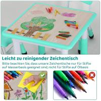 Juego de mesa y 2 sillas para niños, muebles de grupo para asientos infantiles, altura ajustable - details 6