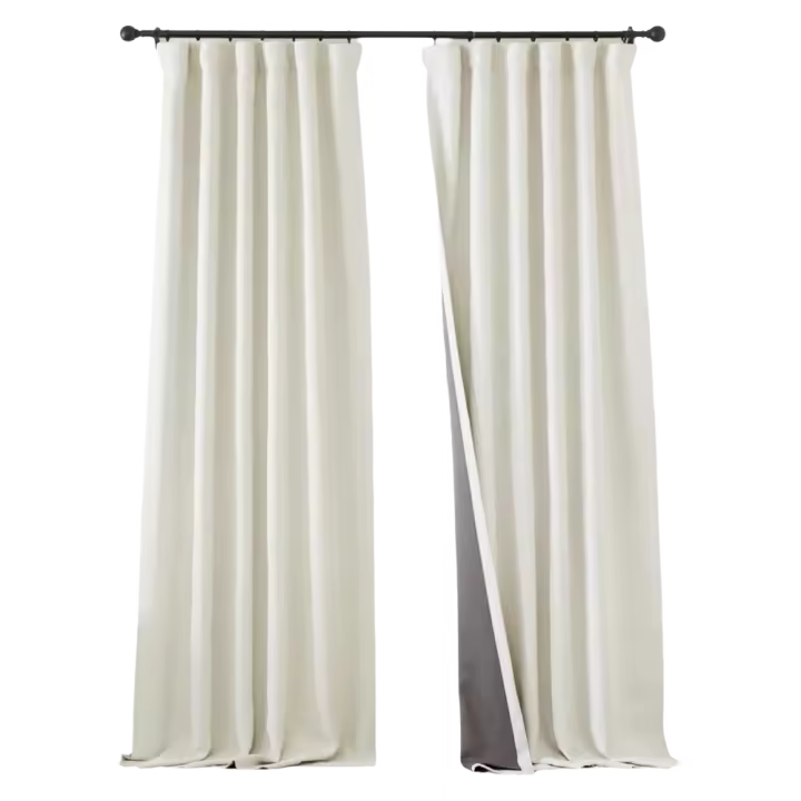 RYB HOME Cortinas de Lino Falsio Tratamiento de Ventana para Estar y Dormitorio de Niños - 1