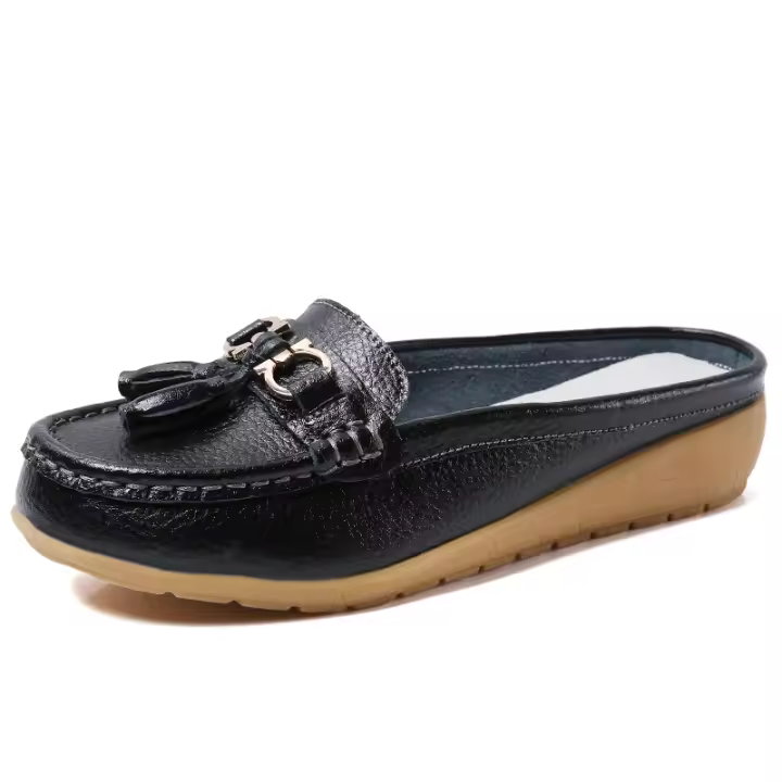 Zapatos formales hermosos y cómodos de suela ancha de moda para mujer, sin zapatos, zapatos Trabo - 1