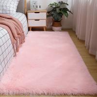 Alfombra de felpa suave y esponjosa para sala de estar, alfombrilla gruesa antideslizante para dormitorio y baño, decoración de habitación, color negro - details 7