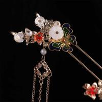 Tocados de novia de aleación, accesorios para el cabello de vestido de novia de colores claros de plástico, nuevo adorno colgante de estilo chino - details 7