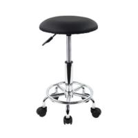 Taburete Giratorio de Altura Ajustable Diseño Redondo de Cuero PU Ideal para Sala de Estar y Trabajo - details 7