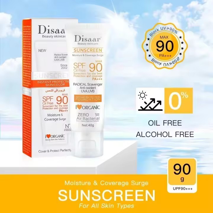 Protector solar SPF90+, blanqueamiento hidratante, protector solar facial y corporal, protección UV, cuidado de la piel y antienvejecimiento - 1