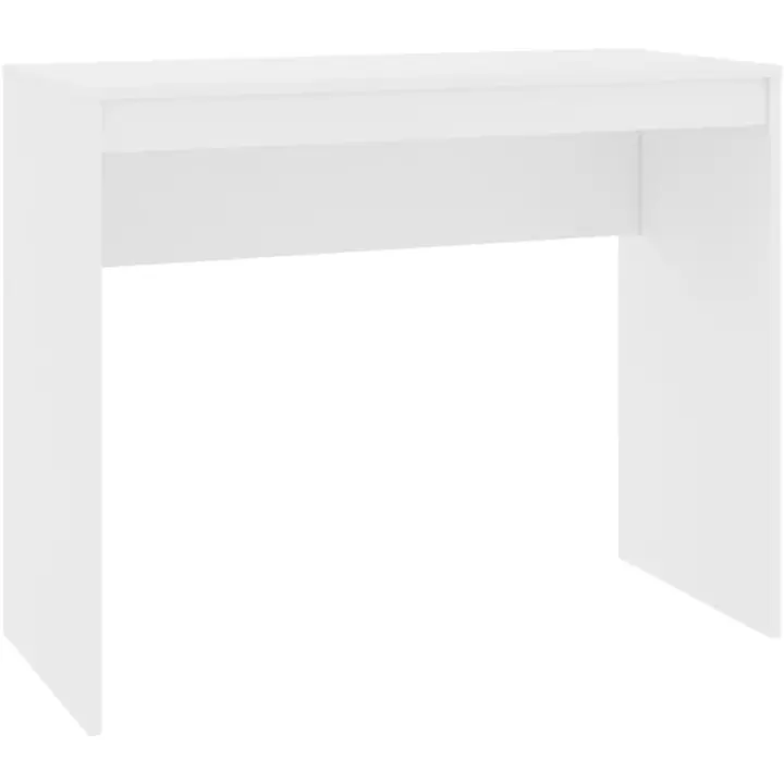 Escritorio Contrachapada Mobiliario Casa Oficina Decoración Diseño Sencillo Elegante Funcional Práctico Compacto Versátil Blanco 90x40x72cm - 1