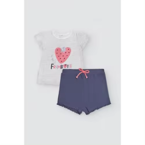 Conjunto bebé camiseta manga corta y pantalones cortos - 1